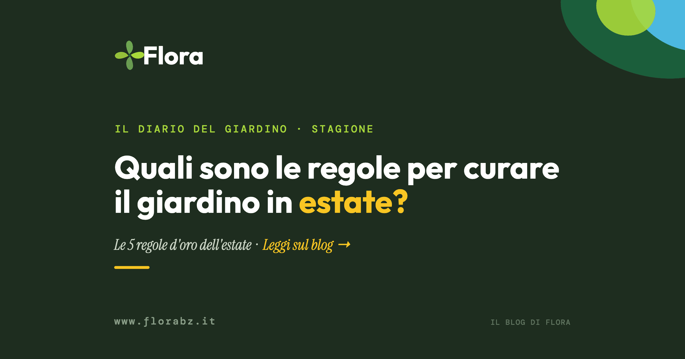 Quali sono le regole per curare il giardino in estate?