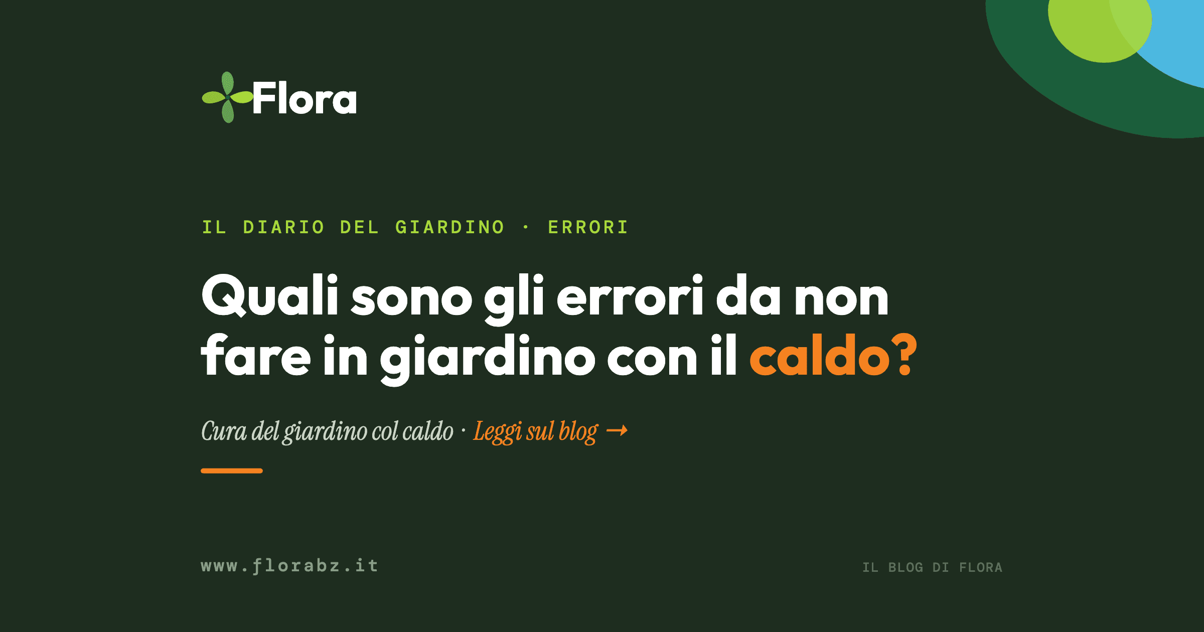 Quali sono gli errori da non fare in giardino con il caldo?