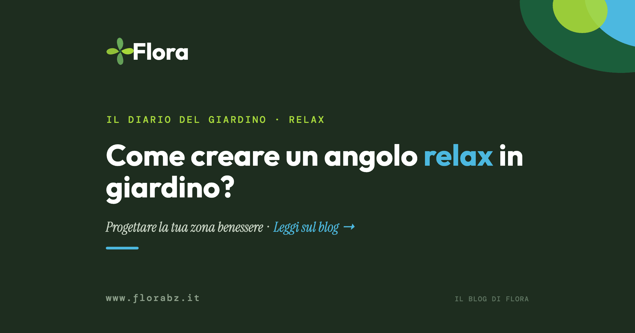Come creare un angolo relax in giardino?